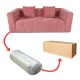 S203 pink home living room furniture cotton linen velvet fabric compressed compressible couch small packing sofa set