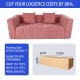 S203 pink home living room furniture cotton linen velvet fabric compressed compressible couch small packing sofa set