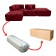 S210 wholesale compression living room furniture modern sectional modular L shape linen velvet vacuum package compressed sofa set