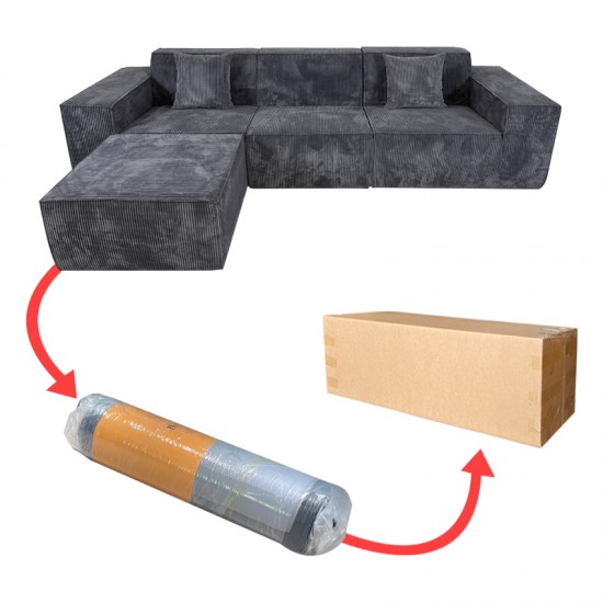 S220 2024 modern wholesale compression living room sofa furniture vacuum small package linen fabric velvet couch sofa set
