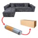 S220 2024 modern wholesale compression living room sofa furniture vacuum small package linen fabric velvet couch sofa set