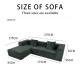 S221 green 2024 popular living room compression modern home furniture modular L shape compressed fabric velvet couch sofa set