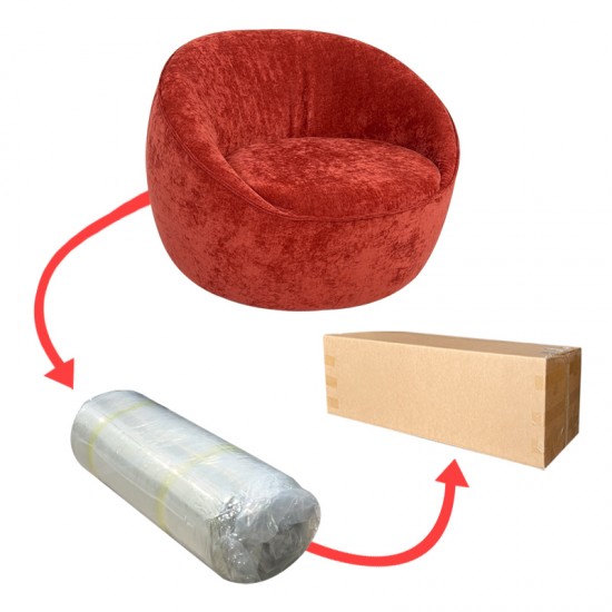 S216 2025 Modern minimalist furniture sponge fabric compression sofa lazy sofa single person leisure sofa chair armchair