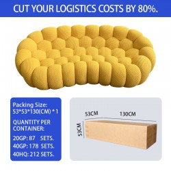 S230-3 shunlinghang 2024 New design football sofa three-seater compressed roll sofa Installation-free living room furniture sofa set