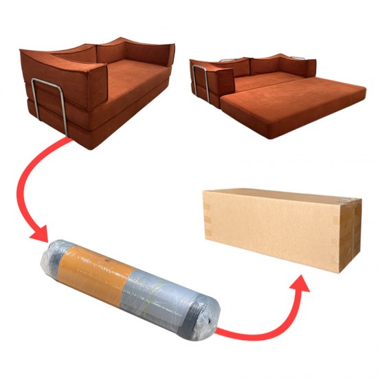 S230-2 2024new Fashion compressing sofa living room furniture corduroy sofa cover large folding sofa bed size color can be customized