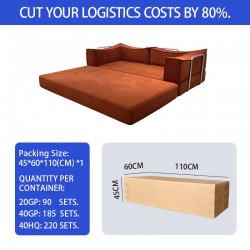S230-2 2024new Fashion compressing sofa living room furniture corduroy sofa cover large folding sofa bed size color can be customized