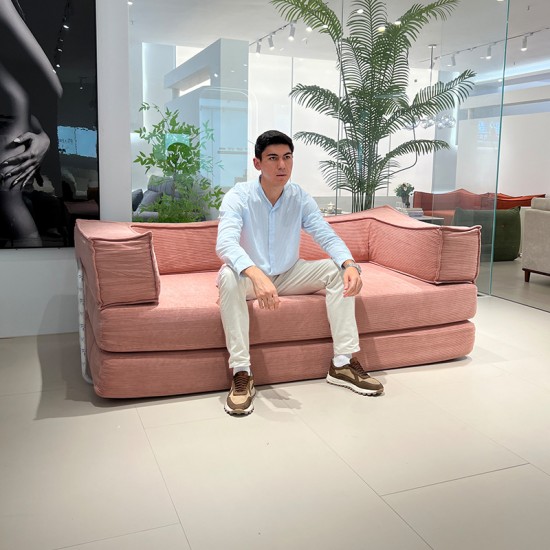 S230-2 2024new Fashion compressing sofa living room furniture corduroy sofa cover large folding sofa bed size color can be customized