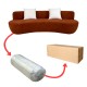 S223 Hot sale modern compressed sofa living room linen velvet fabric curved shape 3 seat couch vacuum compression sofa