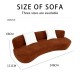 S223 Hot sale modern compressed sofa living room linen velvet fabric curved shape 3 seat couch vacuum compression sofa
