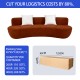 S223 Hot sale modern compressed sofa living room linen velvet fabric curved shape 3 seat couch vacuum compression sofa