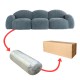 S225 Cozy Fabric Sofa Nordic Design Italian Style Fabric Sofa Retro Chesterfield couch compressed living room sofa