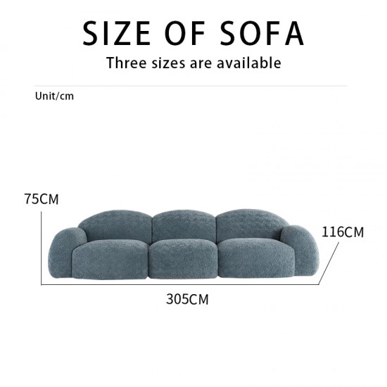 S225 Cozy Fabric Sofa Nordic Design Italian Style Fabric Sofa Retro Chesterfield couch compressed living room sofa