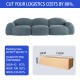 S225 Cozy Fabric Sofa Nordic Design Italian Style Fabric Sofa Retro Chesterfield couch compressed living room sofa