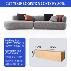 S226 Italian design compressed sofa furniture modular L shape compressed living room corduroy fabric compression sofa