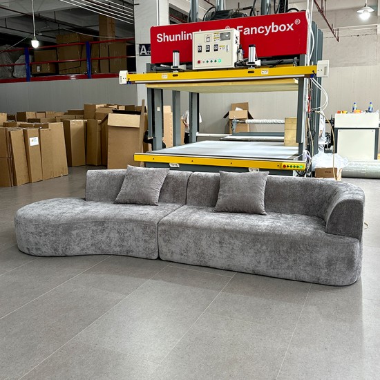 S226 Italian design compressed sofa furniture modular L shape compressed living room corduroy fabric compression sofa