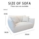 S254 Oem Factory Modern Minimalist White Teddy Fabric Cream Two Seater Beanbag Vacuum Compressed Sofa for Wholesaler