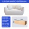 S254 Oem Factory Modern Minimalist White Teddy Fabric Cream Two Seater Beanbag Vacuum Compressed Sofa for Wholesaler