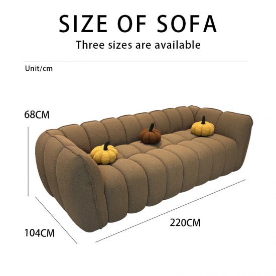 S255 High-Density Hotel & Beauty Salon Rest Area Sofa Set Compressed Pumpkin Fabric Full Sponge Cross-Border Vacuum-Compressed Box