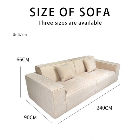 S206 Home Living Room Furniture Cotton Linen Flannel Fabric Compression Compressible Sofa Small Package Sofa Set Can Be Customized