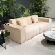 S206 Home Living Room Furniture Cotton Linen Flannel Fabric Compression Compressible Sofa Small Package Sofa Set Can Be Customized