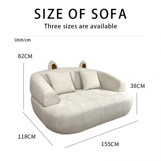 S211 Design Cat Ear Sofa Compressed Single Person Fabric Sponge Living Room Bedroom Leisure Sofa Special Price Sale Can Be Customized
