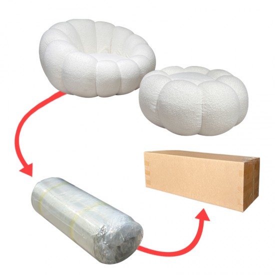 S215-1 Luxurious European Modern Minimalist Furniture - Foam Compressed Sofa, Lazy Sofa, Single-person Relaxation Area with Footrest