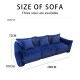 S218-3 OEM Factory Minimalist Blue Fabric 3 Seater Puffy Comfortable Boneless Couch Sponge Filling Compressed Sofa for Living Room