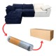 S231 Modern Overstuffed Comfortable L Shape Modular Sectional Boneless Foam Couch 3 Seater Compressed Cloud Sofa with Ottoman
