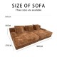 S232 OEM Factory Modern Corduroy Fabric Design Modular Sectional Boneless Couch Vacuum Compressed Sofa with Ottoman