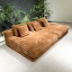S232 OEM Factory Modern Corduroy Fabric Design Modular Sectional Boneless Couch Vacuum Compressed Sofa with Ottoman